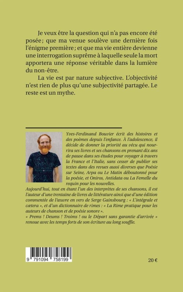 Prems ! Deums ! Troims ! ou le Départ sans garantie d’arrivée